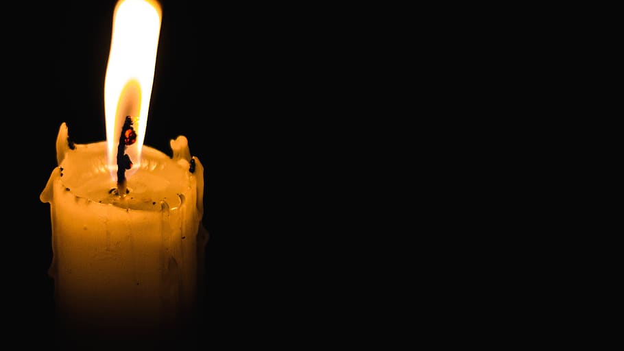 fire, flame, candle, dark, light, lit, burning, fire - natural phenomenon HD wallpaper
