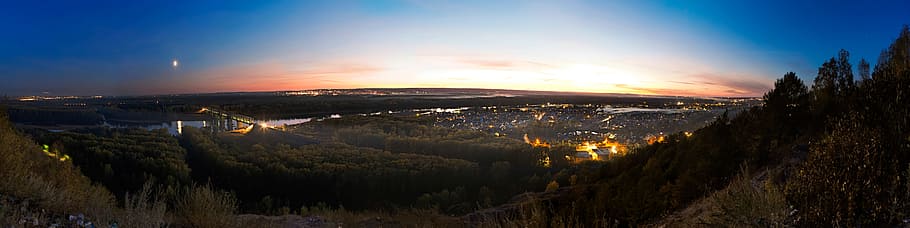 background, bashkortostan, twilight, hill, horizon, landscape HD wallpaper