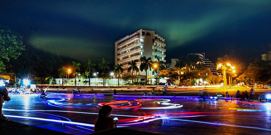 Time Lapse Photography of Road, architecture, blur, building HD wallpaper