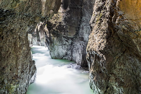 waters, nature, rock, river, travel, mountain, wet, waterfall HD wallpaper