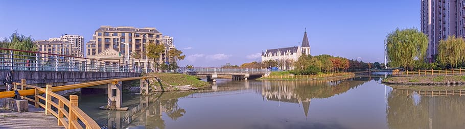 building, environment, natural, sky, city, river, outdoor, travel HD wallpaper