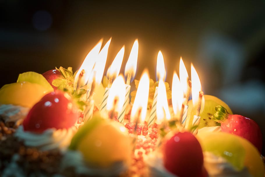cake, happy, luz, cumpleaños, burning, fire, candle, flame HD wallpaper