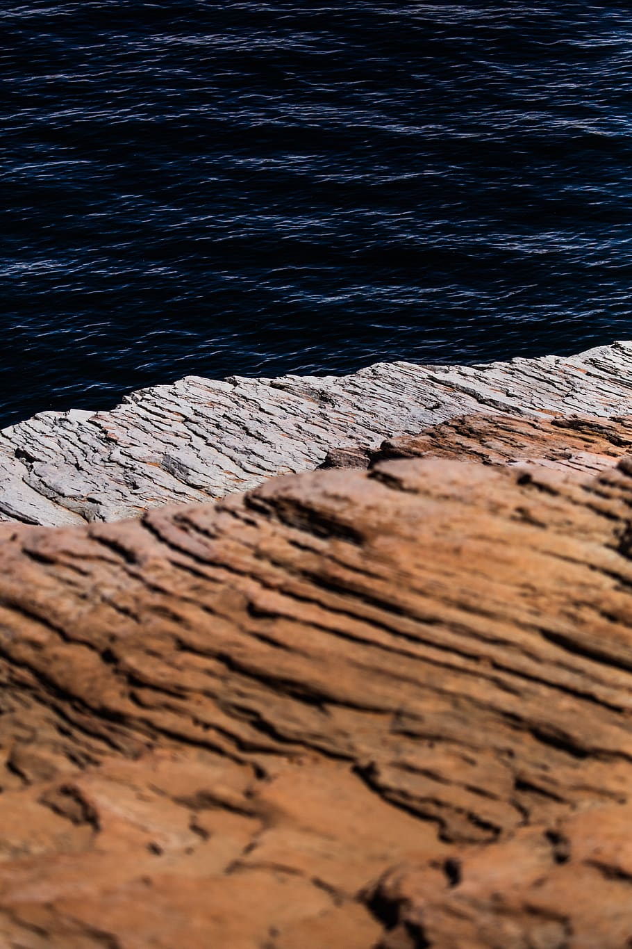 water, beach, no people, sea, land, high angle view, day, textured HD wallpaper