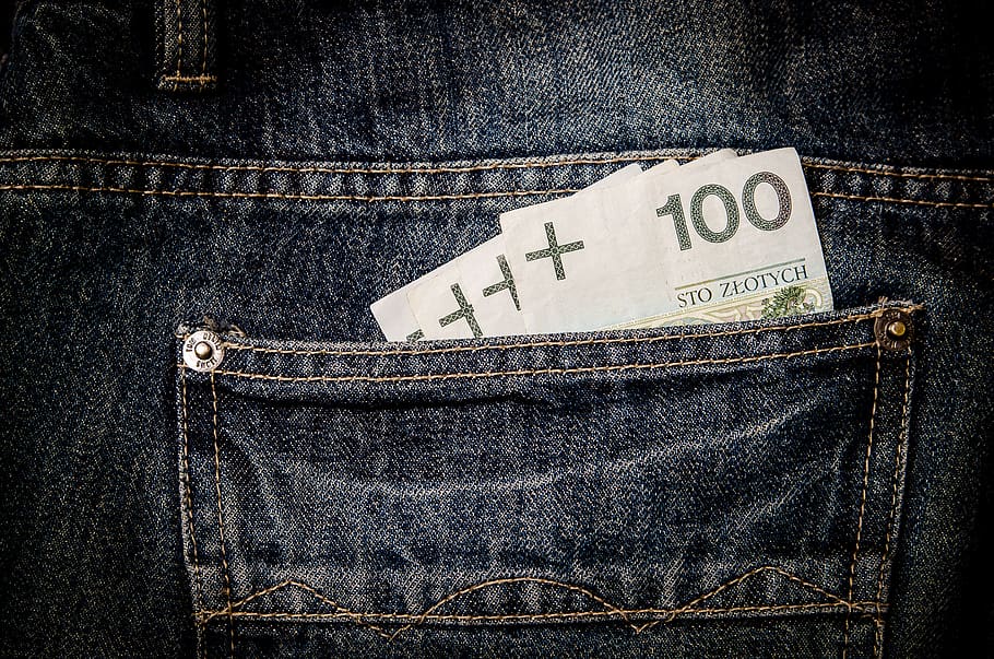 money, bills, notes, dollars, finance, cash, jeans, pocket HD wallpaper