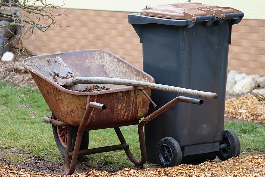 HD wallpaper gardening wheelbarrows blade dustbin tool