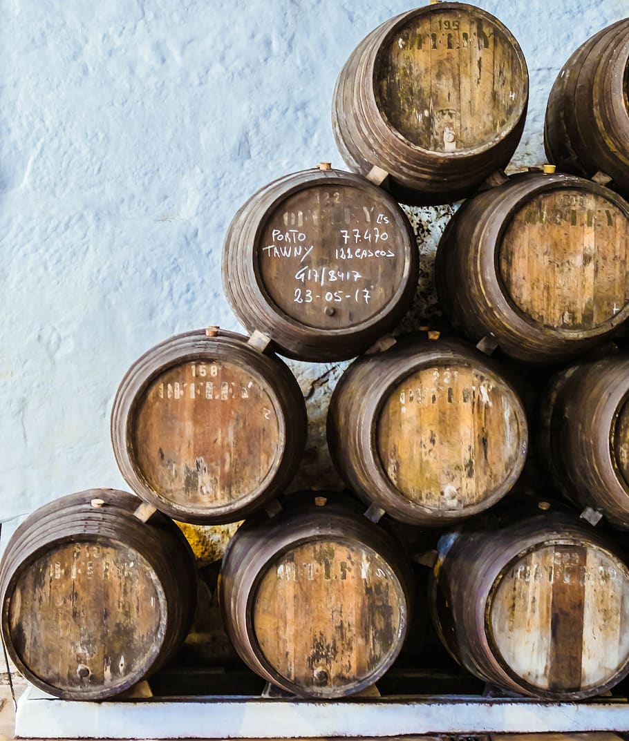 portugal, vila nova de gaia, offley, vinho do porto, wine barrels, HD wallpaper