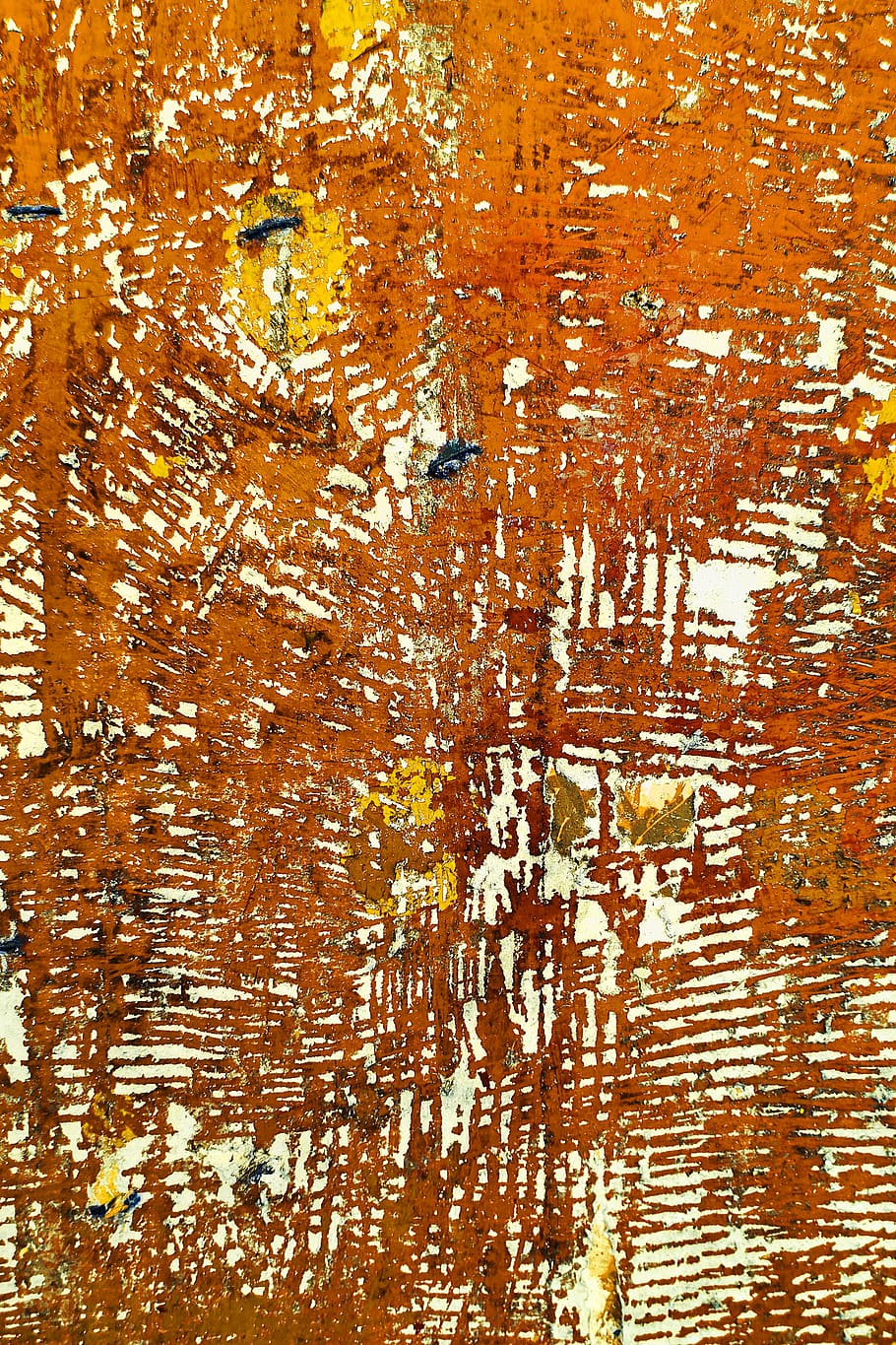 white and orange artwork, backgrounds, full frame, textured, weathered HD wallpaper