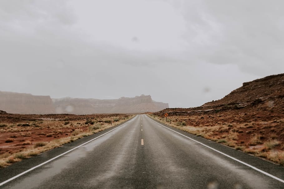 empty highway, road, direction, the way forward, transportation HD wallpaper