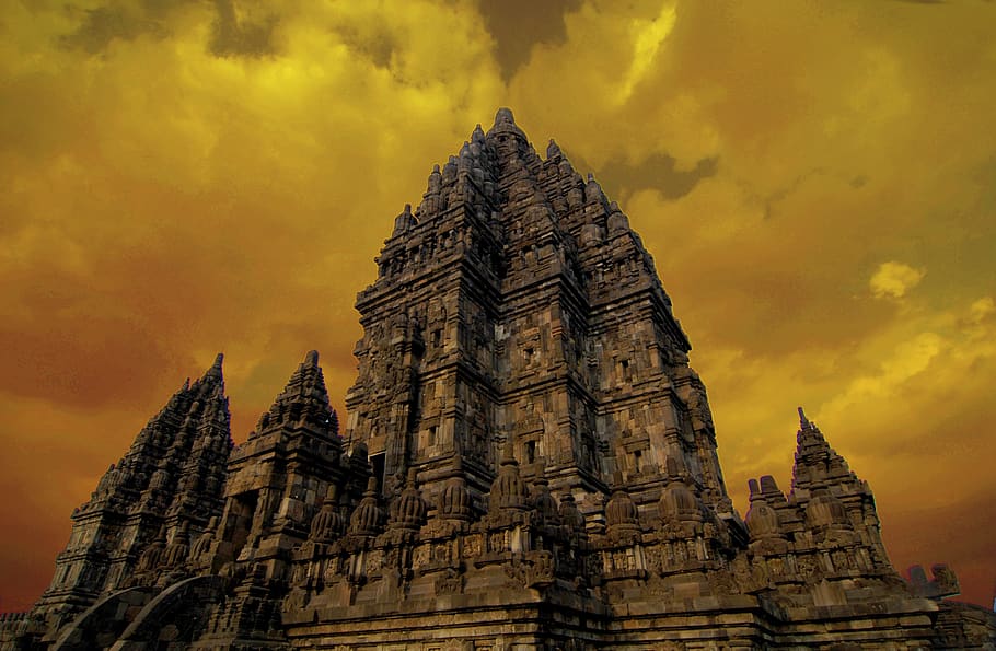 Low Angle View of Ankor Wat, ancient, architecture, building HD wallpaper