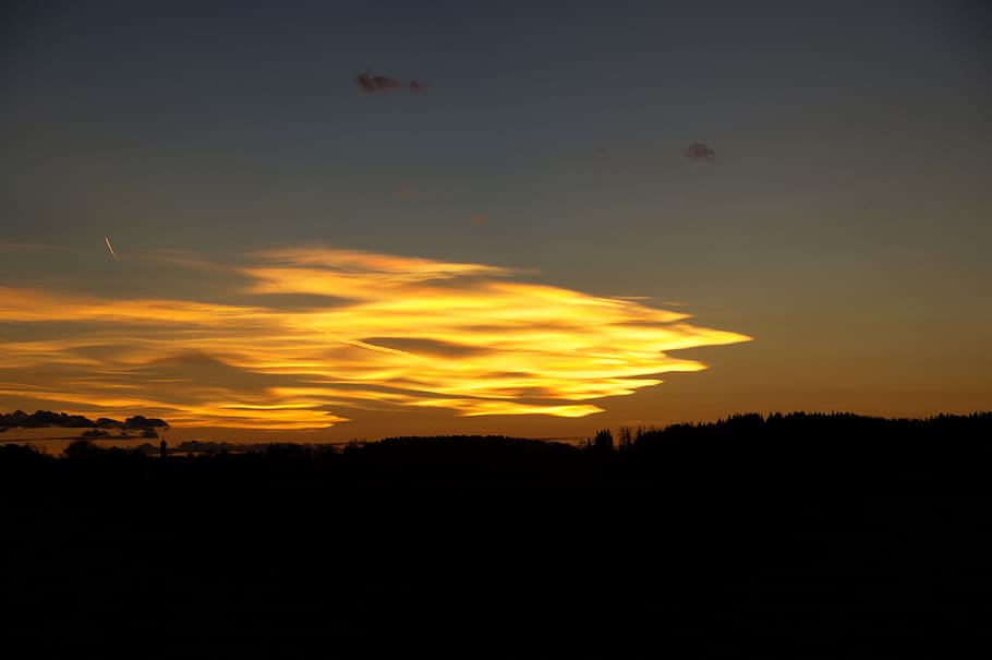 sunset, hdr, mood, clouds, beautiful, dusk, landscape, water, HD wallpaper