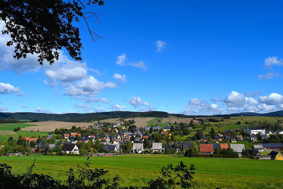 idyll, town, construction, architecture, house, residence, peace HD wallpaper