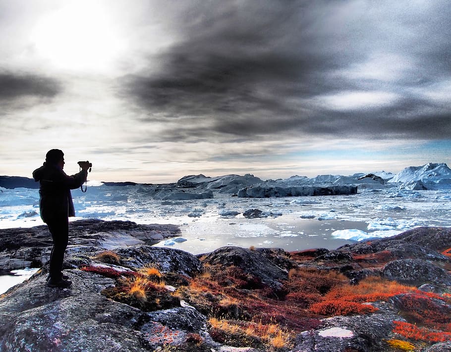 greenland, ilulissat, grönland, eisberg, ice, climate change, HD wallpaper
