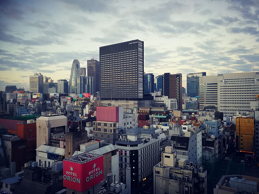 japan, shinjuku, buildings, skyscrapers, tokyo, cityscape, view, HD wallpaper