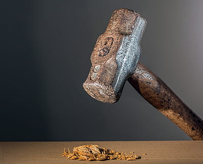 Close-up Photo of Brown Hammer, beating, construction, crushing HD wallpaper