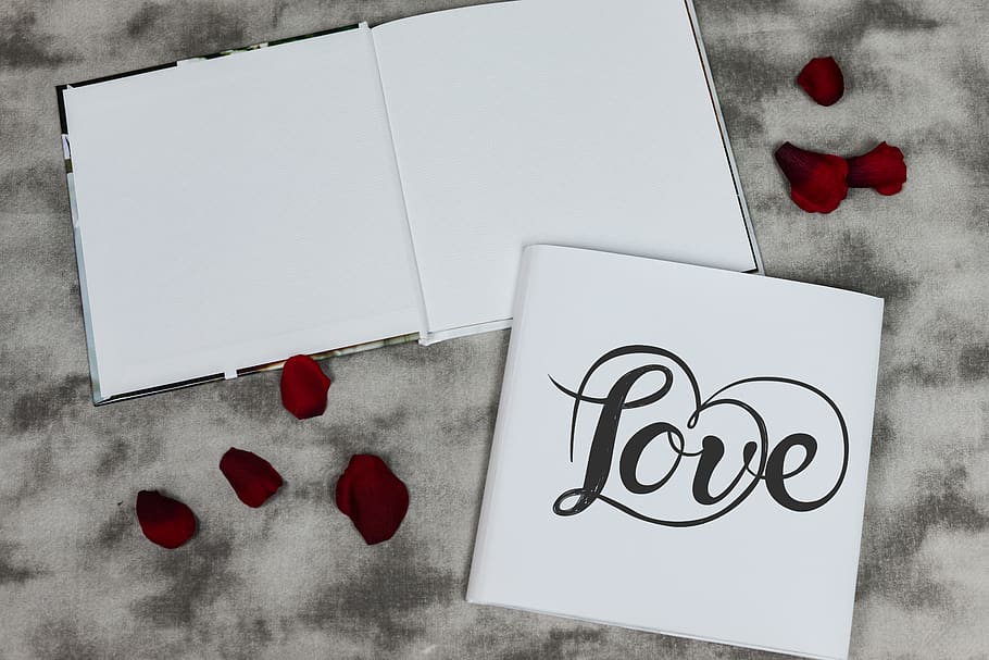 white printer paper with love text, creativity, art and craft HD wallpaper