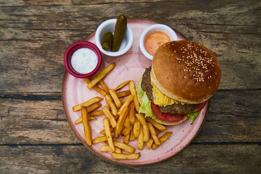 burger, food, delicious, cheeseburger, meat, sandwich, fresh, HD wallpaper