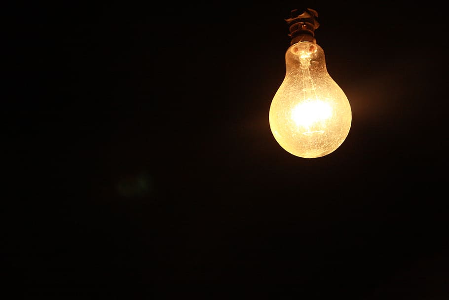 grunge, electricity, tesla, edison, lightbulb, light bulb, orange HD wallpaper
