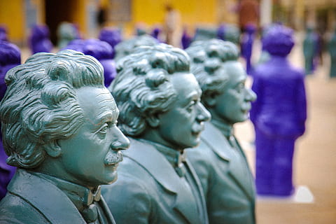albert einstein, ulm, sculpture, exhibition, physicist, bust HD wallpaper