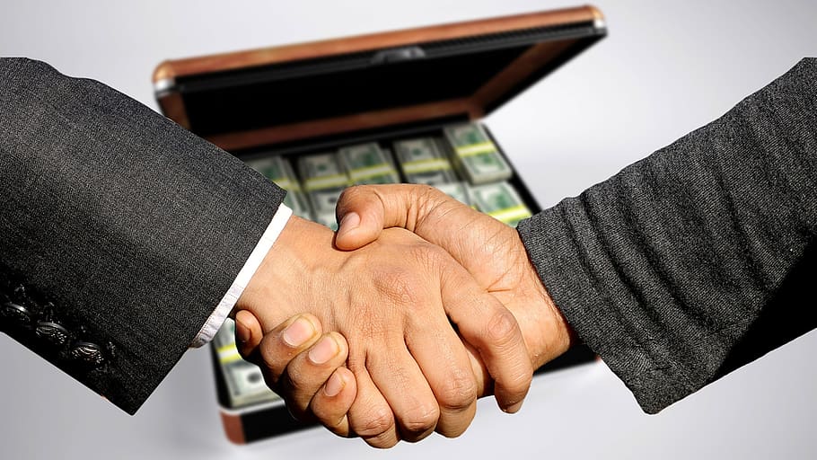 conclusion of the contract, handshake, trade, business, profit, HD wallpaper