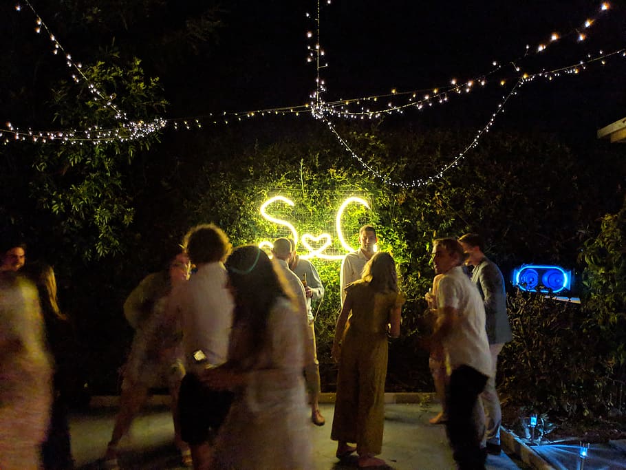 people dancing outdoor during nighttime, human, person, light