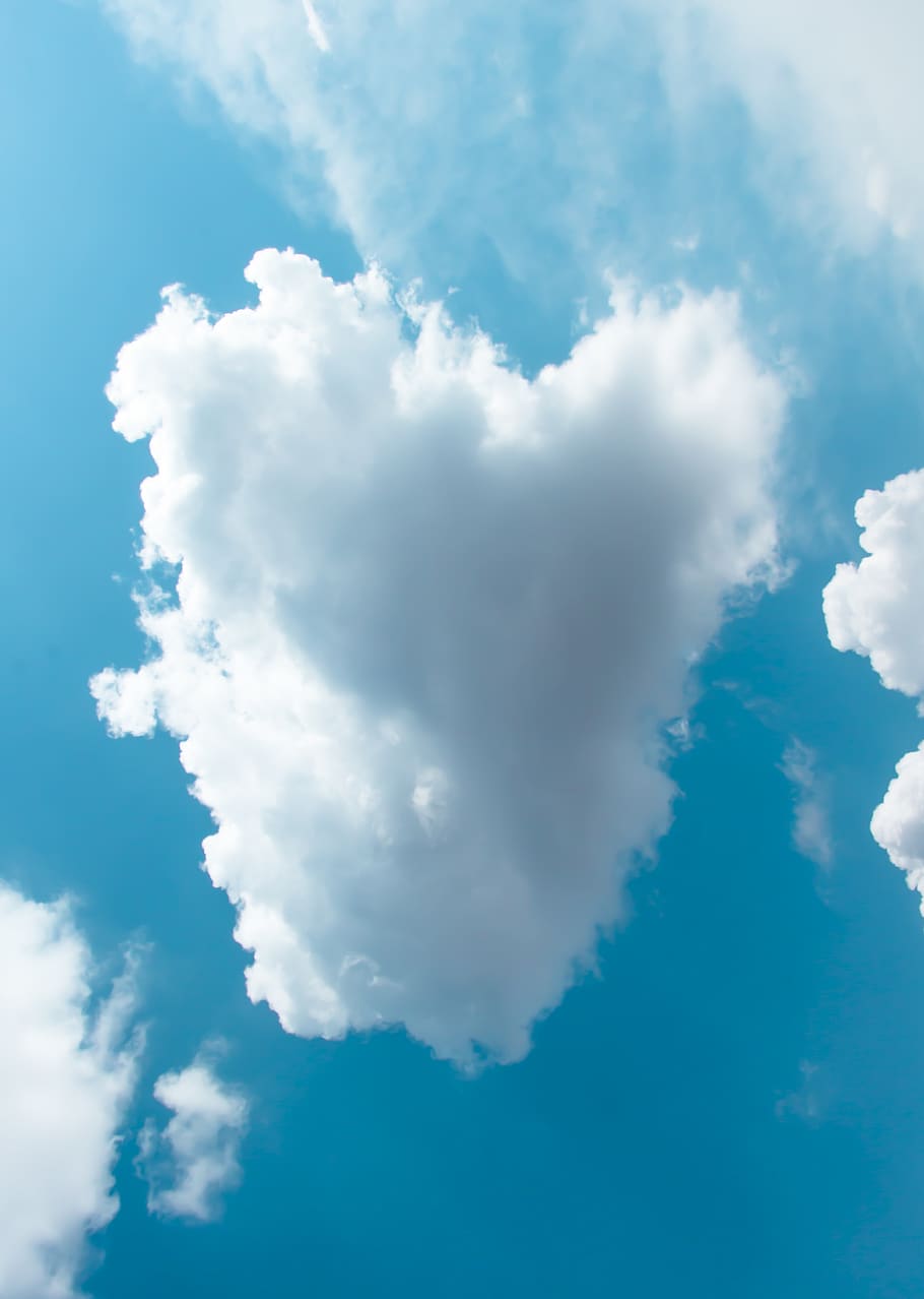 cloud, cloudy, blue, sky, love, tehran, iran, cloud - sky, beauty in nature HD wallpaper