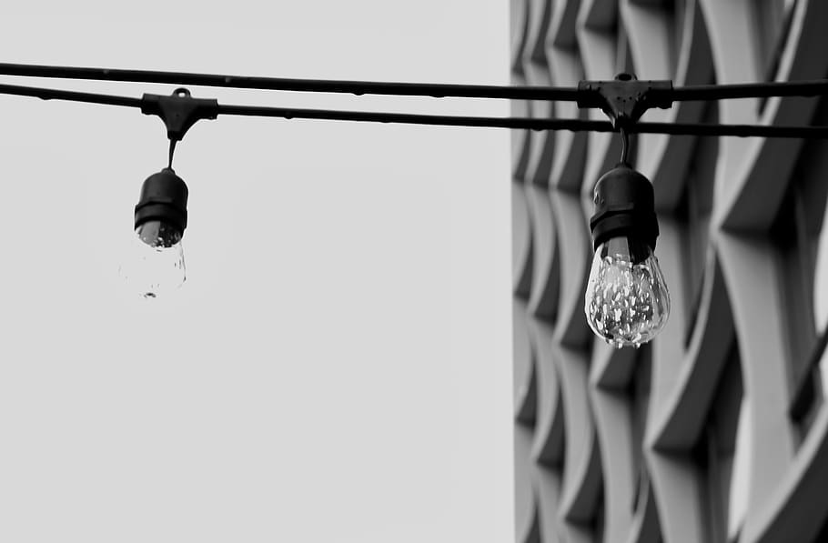 two turned off LED, lighting, shower faucet, lamp, steamer, indoors HD wallpaper