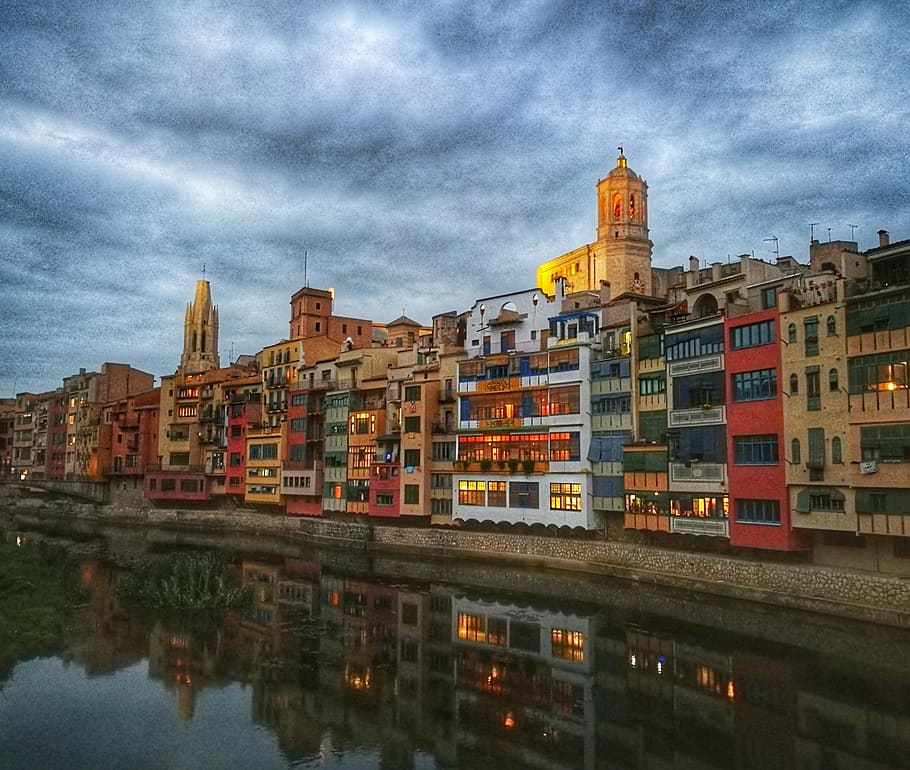 spain, girona, building exterior, built structure, architecture HD wallpaper