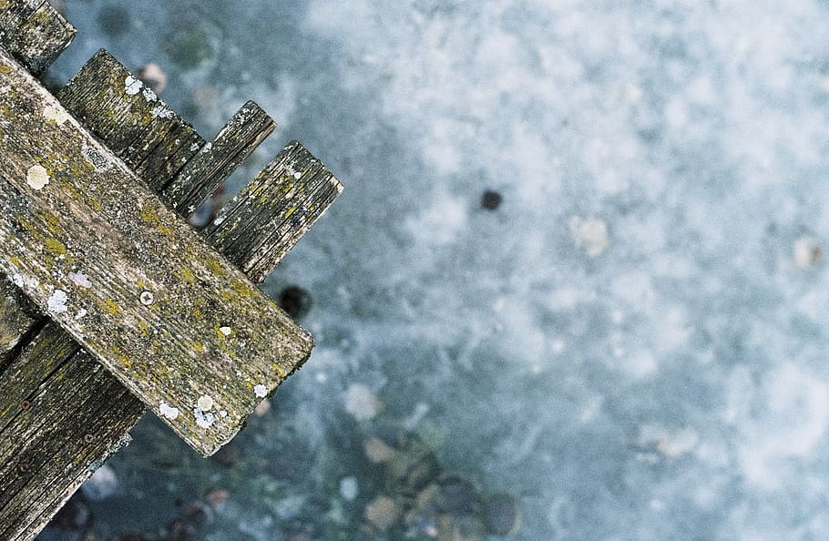 crystal, ice, land, base, pier, rack, frozen, lake, wooden HD wallpaper