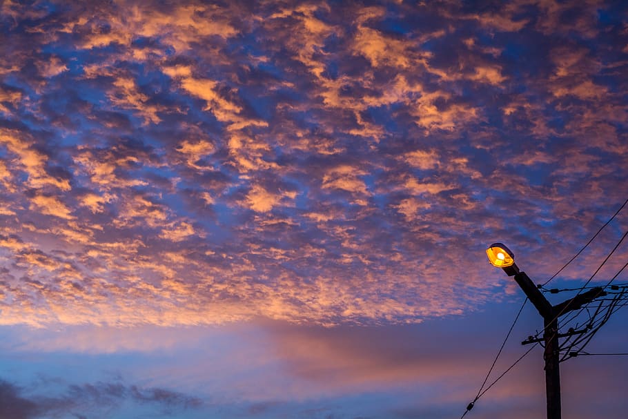 india, hassan, clouds, orange, blue, dawn, light, abstract HD wallpaper