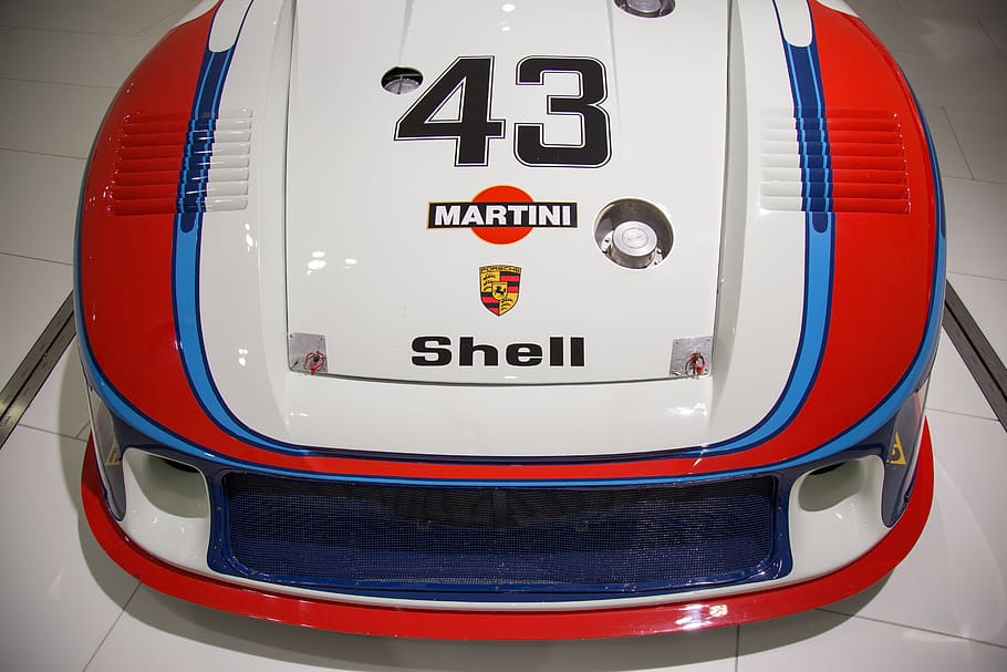 white and multicolored Martini Shell stickers, symbol, trademark HD wallpaper