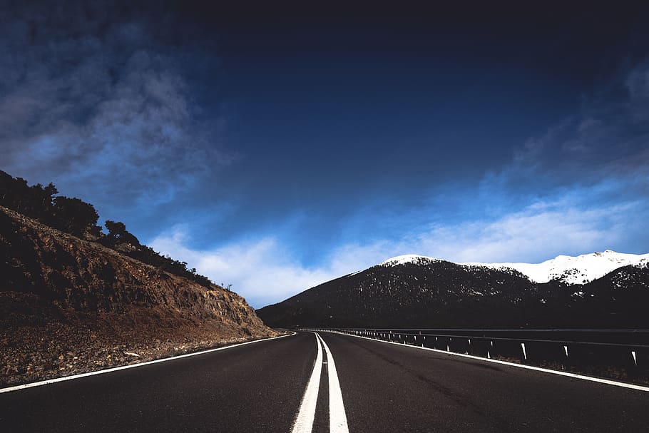 road, path, mountain, highland, landscape, travel, outdoor HD wallpaper