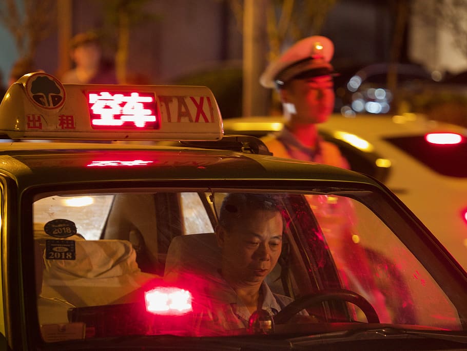 china, chengdu, wechat, didi, taxi, cab, night, mode of transportation HD wallpaper