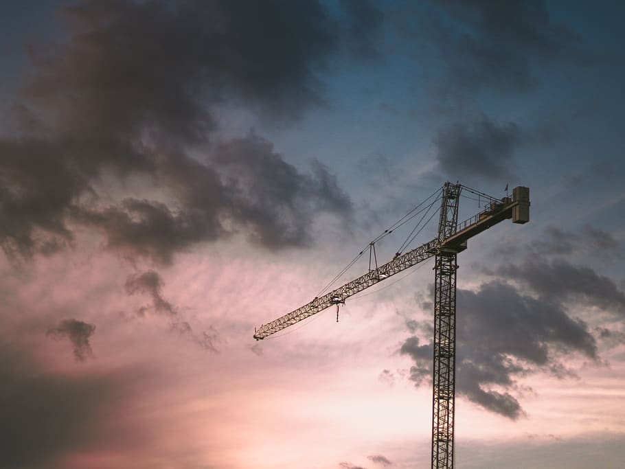 person showing crane, charlotte, united states, constriction crane HD wallpaper