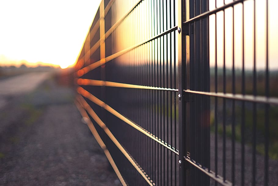germany, linden, leihgestern, sunset, evening, dom, fence, other, HD wallpaper