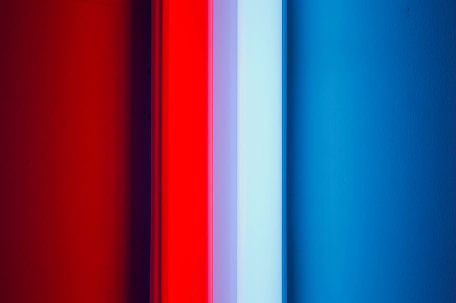 highlight, shadow, photography, art, white, blue, red, lights HD wallpaper