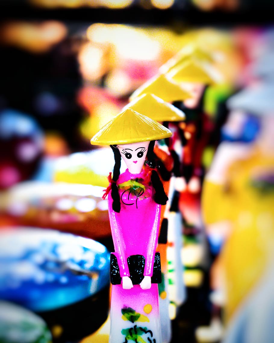 vietnam, hanoi, multi colored, selective focus, close-up, creativity HD wallpaper