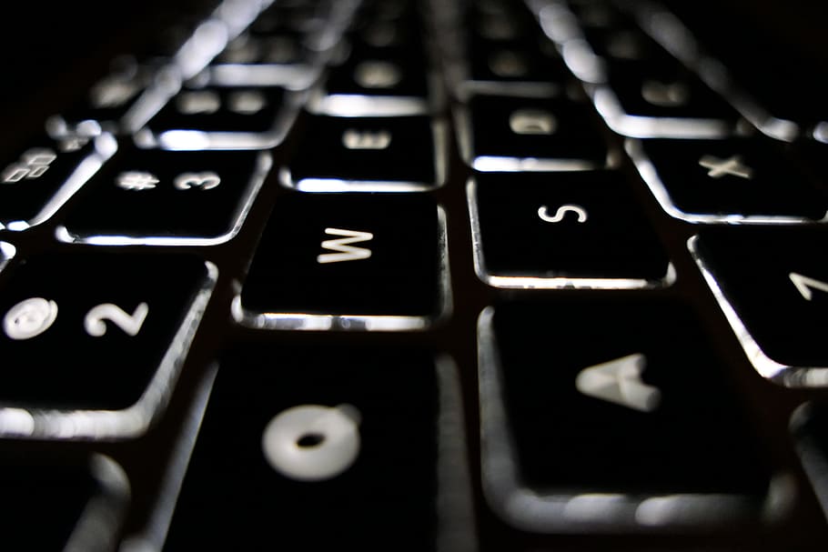 Backlit Keyboard, Business, Macro, Office, Technology, Workspace HD wallpaper