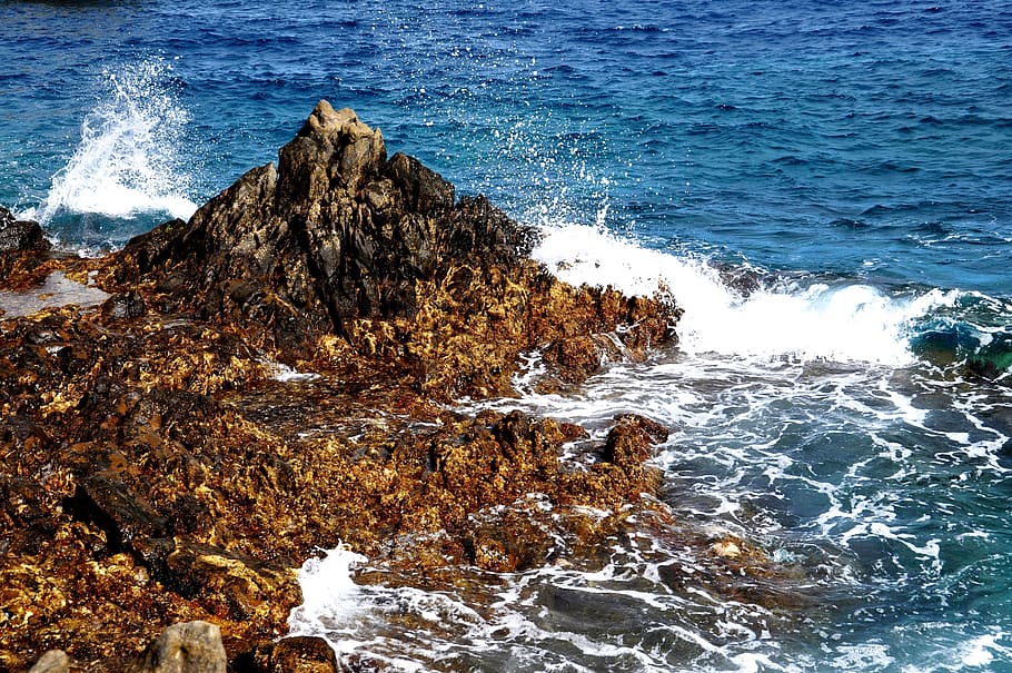 sea, atlantic, blue, wave, water, ocean, nature, coast, landscape HD wallpaper
