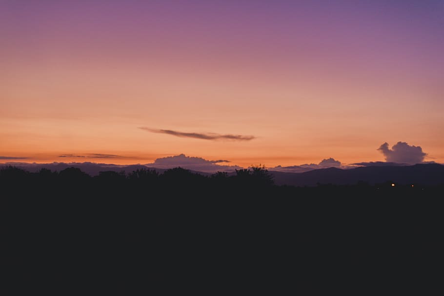 colombia, sunset, sky, silhouette, scenics - nature, tranquility HD wallpaper
