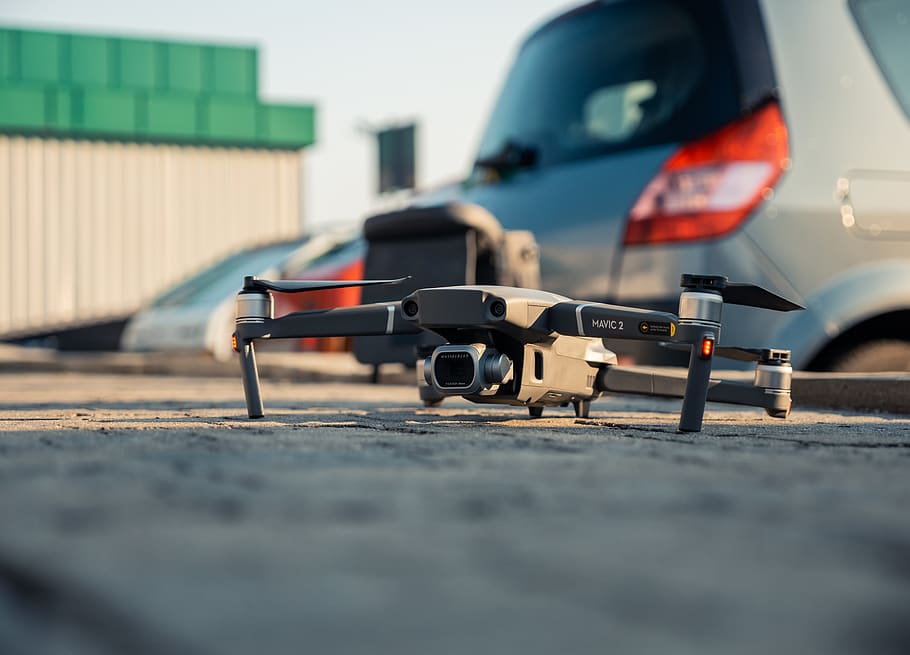Grey Quadcopter Drone, camera, dji, dji mavic pro, drone cam HD wallpaper