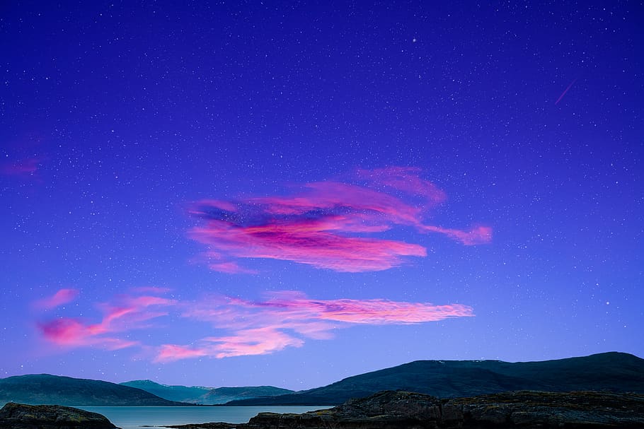 blue sky, star - space, scenics - nature, beauty in nature, night HD wallpaper