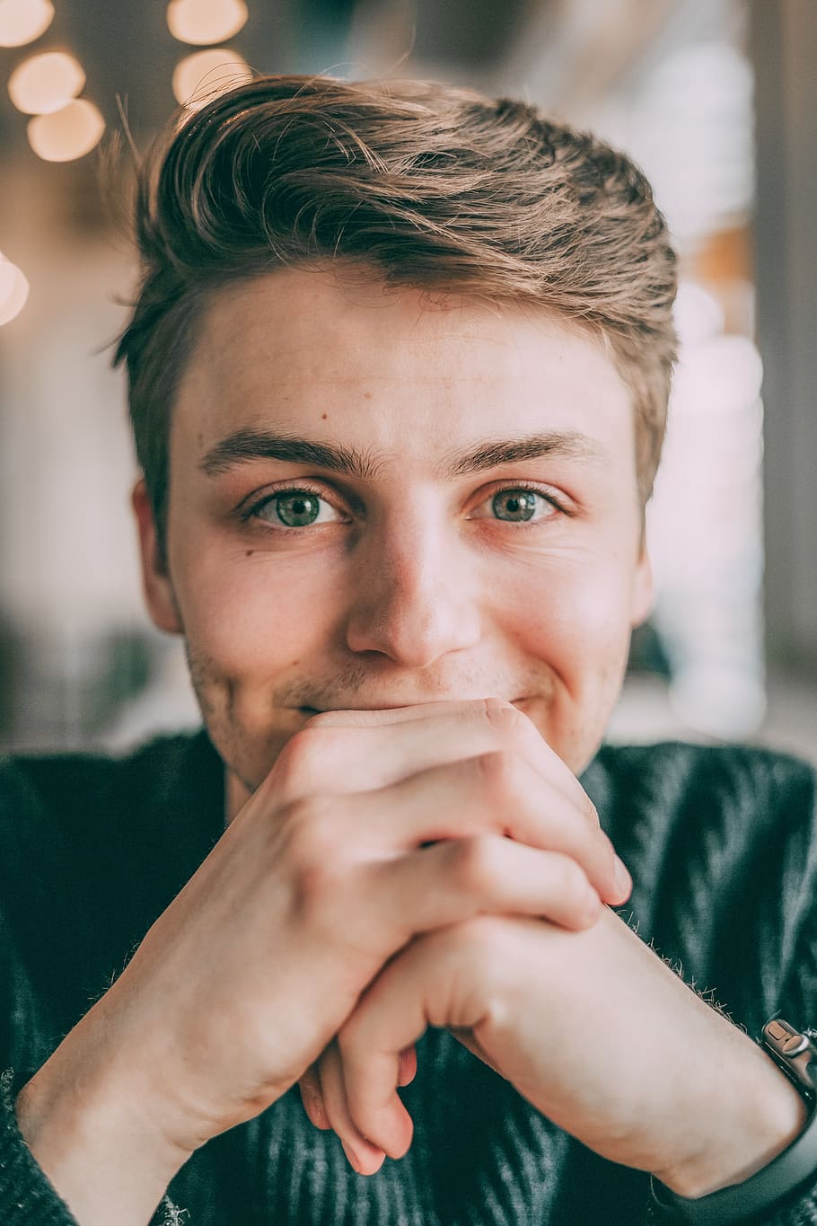 man smiling, portrait, one person, looking at camera, front view HD wallpaper