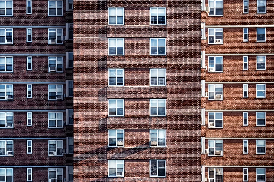 Brown Apartment, building, condo, condominium, flats, high-rise HD wallpaper