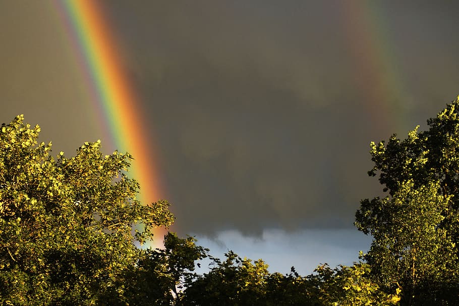 rainbow, spectrum, sky, nature, atmosphere, thunderstorm, weather HD wallpaper
