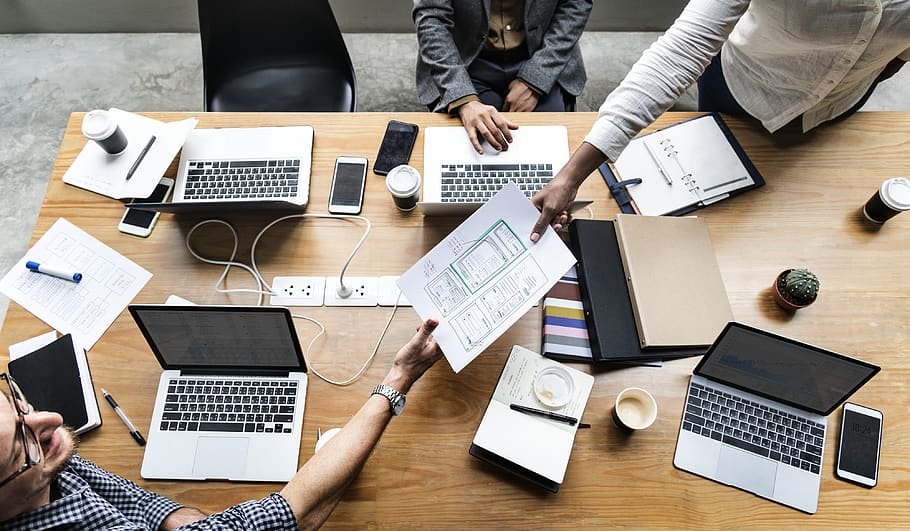 application, business, collaboration, colleagues, computer HD wallpaper