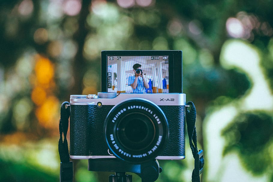 camera, fuji, technology, photography themes, adult, focus on foreground HD wallpaper