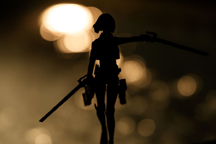 silhouette, human, person, duel, leisure activities, adventure, HD wallpaper