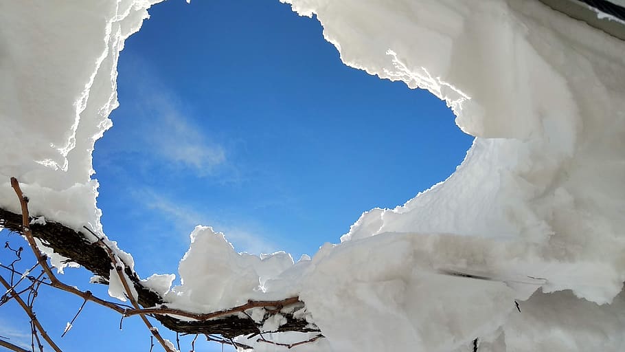 snow, sky, nature, cold, landscape, blue, snowy, cloud - sky HD wallpaper