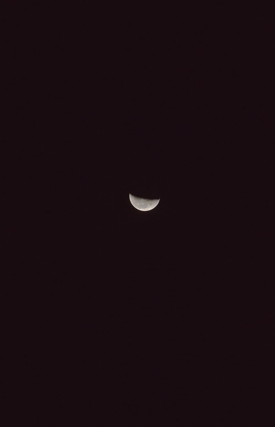 quarter moon view, universe, space, outer space, outdoors, night HD wallpaper