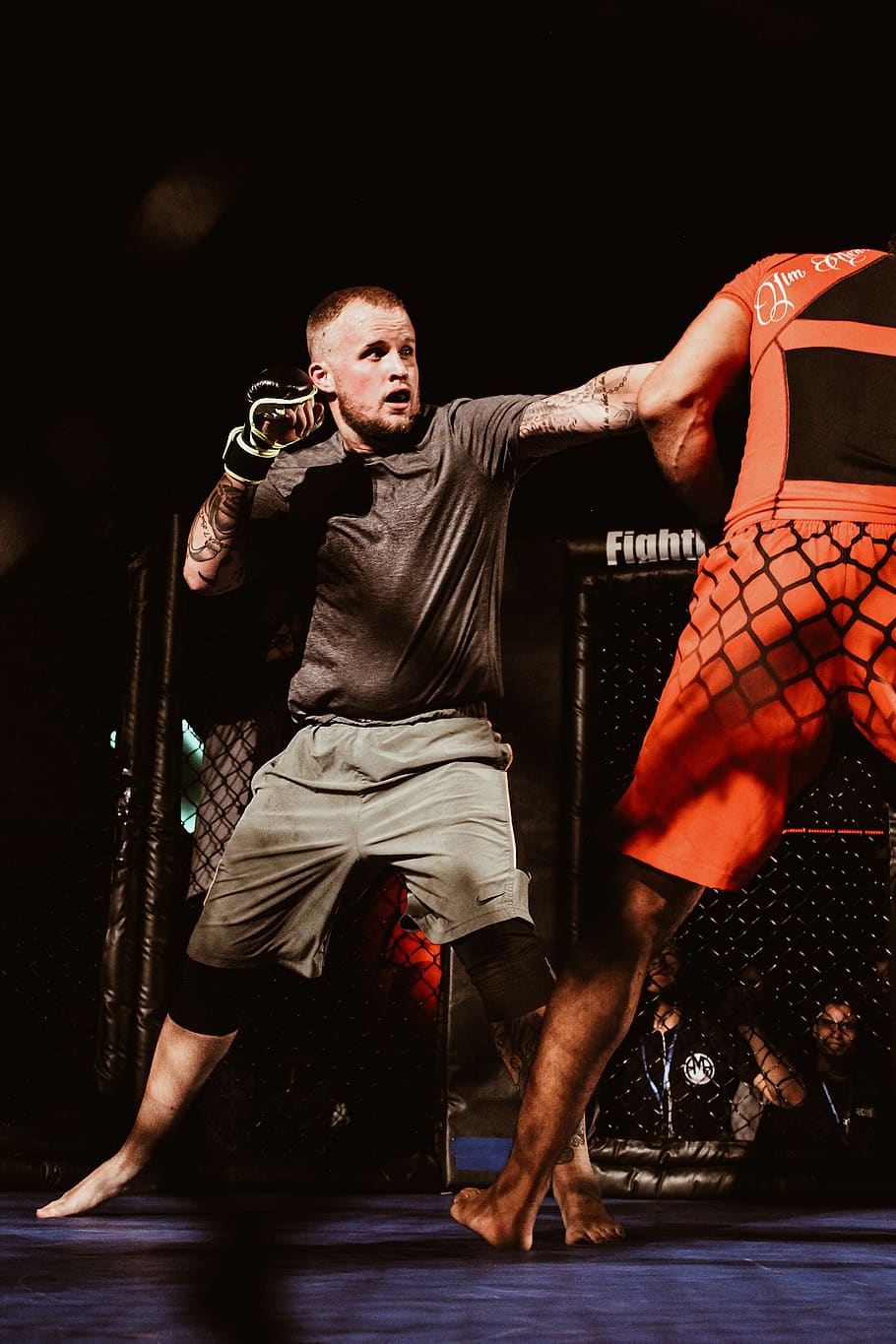 two person on MMA ring, adult, men, indoors, sitting, full length HD wallpaper